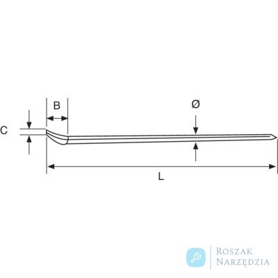 Przecinak nierdzewny 19x500 mm BAHCO