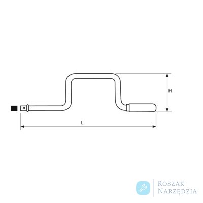 Rękojeść obrotowa 1/4 cala stal nierdzewna AISI 420 BAHCO