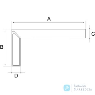 Kątownik ciesielski prosty 600 mm BAHCO