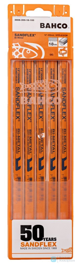 Brzeszczot bimetaliczny Sandflex 250 mm 24 Z/Cal, 5 szt. BAHCO