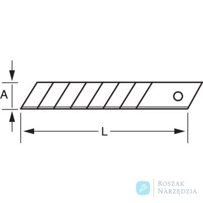 Ostrza odłamywane 18mm 10 sztuk BAHCO