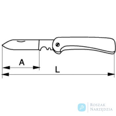 Nóż ciesielski 100mm z etui BAHCO