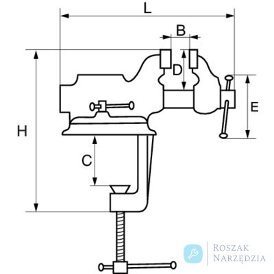 Imadło stołowe 63 mm BAHCO