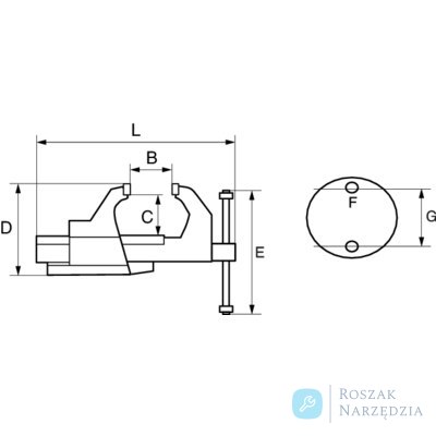 Imadło ślusarskie 125 mm BAHCO