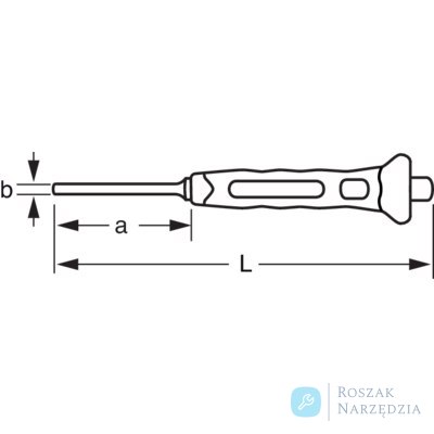 Punktak równoległy z osłoną 8 mm 185 mm BAHCO