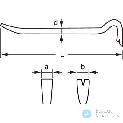 Łom wyciągacz 340 mm BAHCO