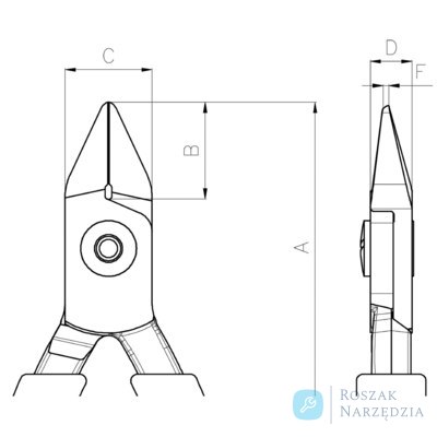 Ucinaki boczne zwężane 115 mm 0,3-1,6 mm BAHCO