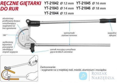 GIĘTARKA DO RUR 18MM YATO