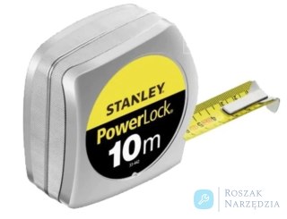 MIARA POWERLOCK, CHROMOWANA OBUDOWA PLASTIKOWA 10M/25MM [L] STANLEY