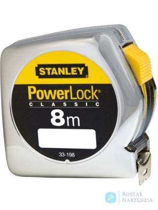 MIARA POWERLOCK, CHROMOWANA OBUDOWA PLASTIKOWA 8M/25MM [L] STANLEY