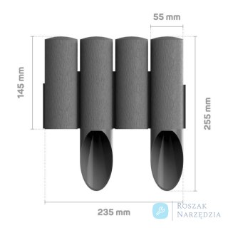 PALISADA OGRODOWA STANDARD14,5CM*2,3MB GRAFITOWA CELL-FAST