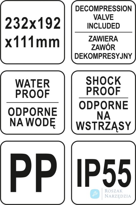 WALIZKA NARZĘDZIOWA HERMET 232*192*111MM YATO