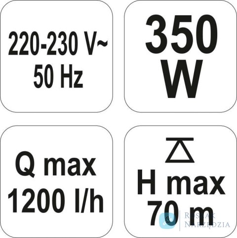 POMPA MEMBRANOWA - GŁĘBINOWA ZATAPIALNA 350W 79944 VOREL