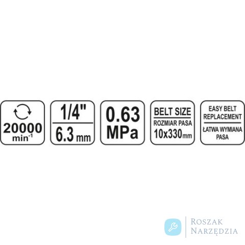 SZLIFIERKA TAŚMOWA PNEUMATYCZNA 10*330MM YATO