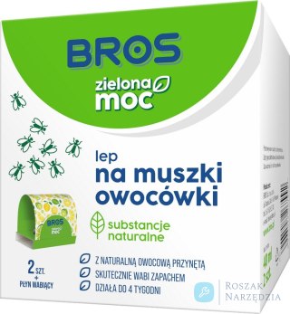 ZIELONA MOC LEP NA MUSZKI OWOCÓWKI 2 SZT BROS