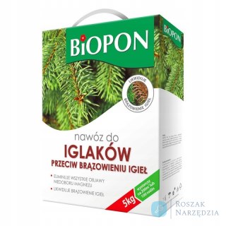 NAWÓZ -- DO IGLAKÓW . PRZECIW BRĄZOWIENIU IGIEŁ 5 KG BIOPON