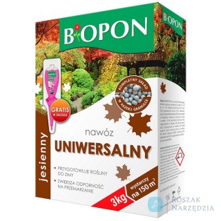 NAWÓZ JESIENNY . UNIWERSALNY GRANULAT KARTON Z UCHWYTEM 3 KG BIOPON