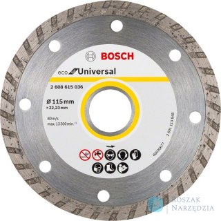 TARCZA DIAMENTOWA BUDOWLANA ECO TURBO 115MM BOSCH