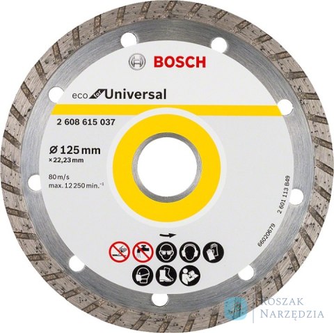 TARCZA DIAMENTOWA BUDOWLANA ECO TURBO 125MM BOSCH