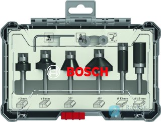 ZESTAW FREZÓW 6 SZT. TRIM&EDGING UCHWYT 6MM BOSCH