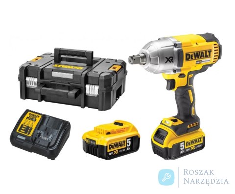 KLUCZ UDAROWY XR 1/2'' 18V 2*5.0AH + KUFER DEWALT