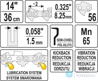 ŁAŃCUCH TNĄCY DO PILARKI 13'' .325 1.5MM 56Z YATO