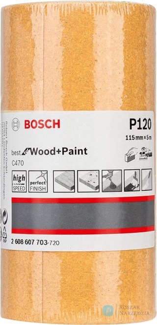 ROLKA SZLIFIERSKA BEST F/WOOD 115MM*5M P120 BOSCH