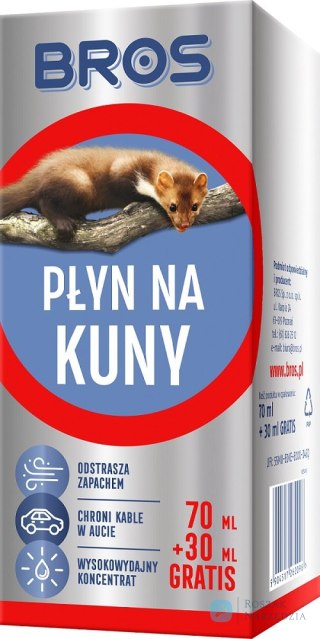 PŁYN NA KUNY 70ML+30ML GRATIS BROS