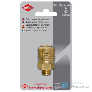 SZYBKOZŁĄCZE Z GWINTEM ZEWNĘTRZNYM 1/4'' AIRPRESS