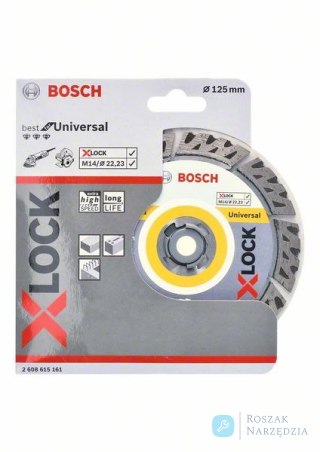 TARCZA DIAMENTOWA UNIWERSAL 125*2.2 X-LOCK BOSCH