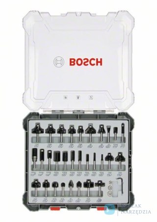 ZESTAW FREZÓW 30 SZT. UCHWYT 6MM BOSCH