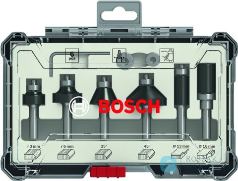 ZESTAW FREZÓW 6 SZT. TRIM&EDGING UCHWYT 8MM BOSCH