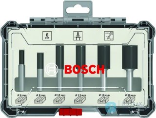 ZESTAW FREZÓW 6 SZT. UCHWYT 8MM BOSCH