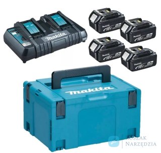 ZESTAW ZASILAJĄCY 18V MAKPAC (4*BL1850+DC18RD) MAKITA