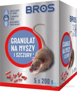 GRANULAT NA MYSZY I SZCZURY 1KG - 5 SASZETEK 200G BROS