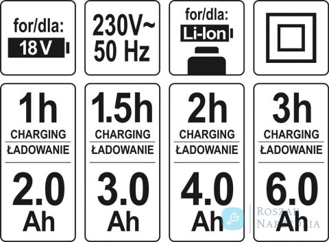 PODWÓJNA ŁADOWARKA 18V YATO