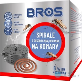 SPIRALE NA KOMARY Z DEKORACYJNĄ OSŁONĄ 6SZTU. BROS