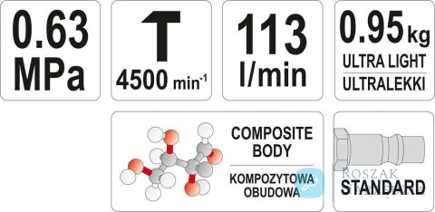 MŁOTEK PNEUMATYCZNY KOMPOZYTOWY YATO