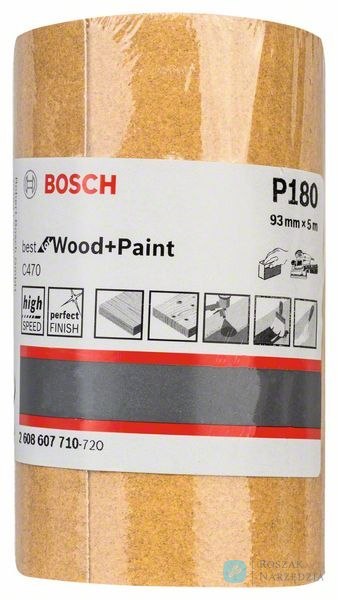 ROLKA SZLIFIERSKA BEST F/WOOD 93MM*5M P180 BOSCH