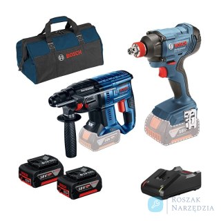 ZESTAW NARZĘDZI GBH180LI+GDX180LI+GBA18V 2*4.0AH BOSCH