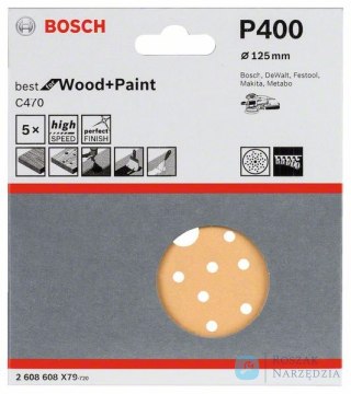 KRĄŻEK PRZYCZEPNY 125MM C470 G400 PERFOROWANY BOSCH