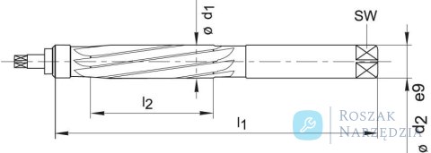 Rozwiertak reczny DIN859 HSS, 25,0mm BECK