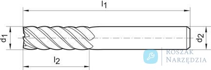 Frez trzpieniowy pełnowęglikowy SuperLine 6-ostrzy 12mm GÜHRING