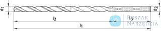 Wiertło do głębokich otworów WN9065120120000 TiALN, chwyt HA,chłodzenie wewnętrzne VHM 12,0mm GÜHRING