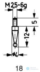 Koncowka pomiar.stalowa, typ 18/ 3,0mm KÄFER