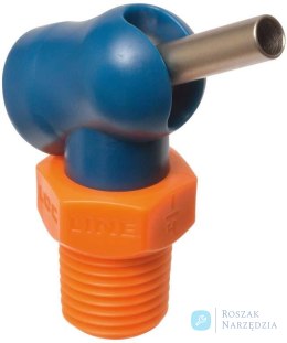 Dysza wysokociśnieniowa XW do węża doprow. chłodziwo 1/4", 70 barow Ø1,6x6,4mm, niebiesko-pomarańczowa LOC-LINE
