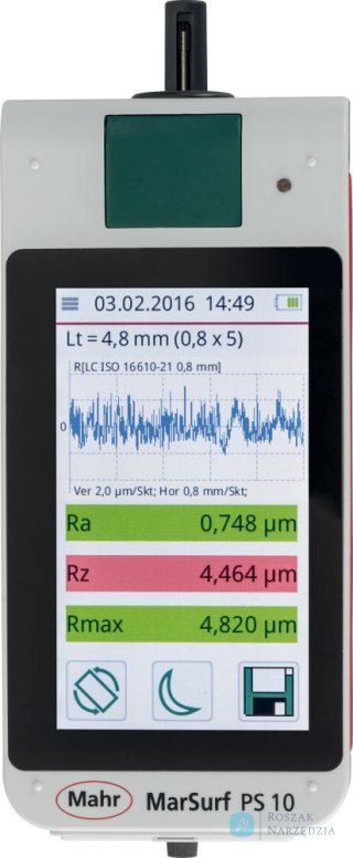 Przenośny przyrząd do pomiaru chropowatości powierzchni MarSurf PS10 MAHR
