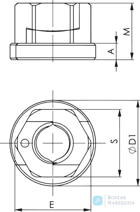 Gwintownik dwustronny G1/4" VÖLKEL