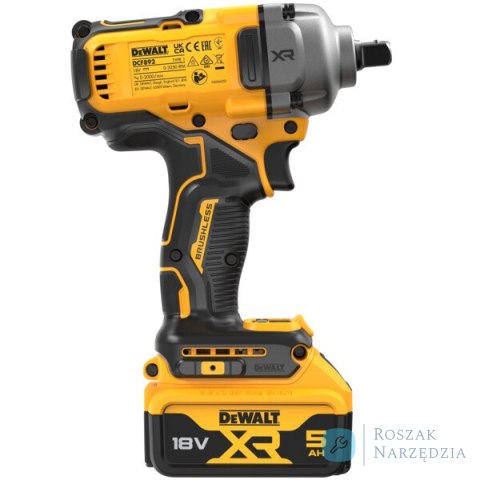 AKUMULATOROWY KLUCZ UDAROWY 1/2' XR 18V 2*5.0 AH 812 NM DEWALT