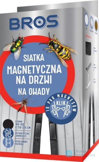 BROS SIATKA MAGNETYCZNA NA DRZWI KLIK 100*220 CZARNA BROS